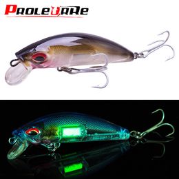 Baits Lures 1Pcs 3D Eyes Luminous Minnow Fishing 7cm 115g Jig Sinking Wobblers Hard Bait Artificial Crankbait Night Pesca 230801