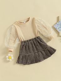 Clothing Sets Girls Floral Print Dress And Cardigan Set Adorable Spring Summer Outfit With Matching Long Sleeve Cosy