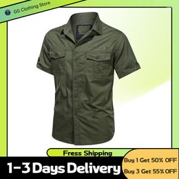 Men's Casual Shirts Clothing High Quality Printed For Men Summer Hawaiian Short Sleeve Man Work Clothes Top Beach