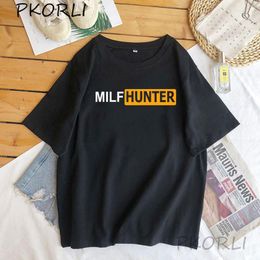 Men's T Shirts Milf Shirt Creative Design Adult Male Tops Funny Joke Men Cotton Short Sleeve Tees Homme Casual Unisex Streetwear