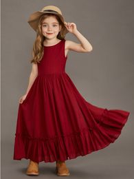 Girl's Dresses Girls Summer Dress Cotton Flower Baby Kids Wedding Lace Princess Party Dress Teenager Children Clothes for 3 4 6 8 10 12y 230801