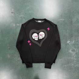 Men's Sweaters Broken Planet Couple's Knitting Sweater Lovely Women's Sweatshirt Original Heart Design Breathy Quality Clothing 230731