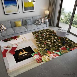 Carpets Christmas Festival Carpet Nordic Home Decor Luxury Living Room Coffee Table Rug Entrance Carpet Bedroom Bathroom Floor Mat Tapis R230801