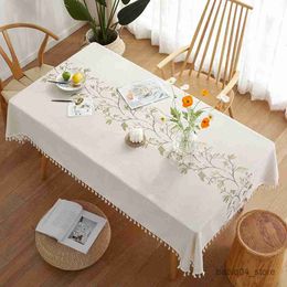 Table Cloth Table Cover Rectangular White Tablecloths Waterproof Coffee Table Cloth for Dining Desks Kitchen Decor R230819