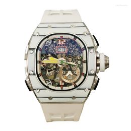 Wristwatches Men's Watch Wine Barrel Large Dial Personality Luxury Calendar Function Waterproof Fully Automatic Mechanical