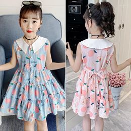 Girl Dresses Kids Summer Dress Fashion Fruit Princess Print Little Sleeveless 4 5 6 7 8 9 10 11 12 13Y Party Boutique