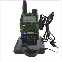 Walkie Talkie Camouflage baofeng Radio dualband UV 5R walkie talkie dual display 136 174 400 520MHz two way radio with free earpiece BF UV5R 230731