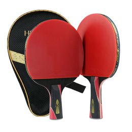 Table Tennis Raquets Single Professional Training Carbon Bat Racket Ping Pong Paddle FiberRubber Racquet Sports Paddles 230801