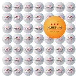 Table Tennis Balls HuIeson 3 Stars ABS Plastic 40 Professional High Bounce Ping Pong for Club Training Competition 230801