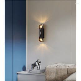 Wall Lamp All Copper Bedroom Bedside Simple And Minimal Light Luxury Living Room Creative Lamps