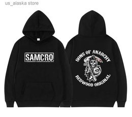 Men's Hoodies Sweatshirts Sons of Anarchy REDWOOD ORIGINAL SAMCRO Letter Print Hoodie Men Women Fashion Brand Design Sweatshirt Mens Tops Streetwear T230731