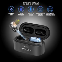 Cell Phone Earphones Original SYLLABLE S101 Plus TWS of QCC3040 Chip 12 hours True Wireless Stereo Earbuds plus Headset 230731