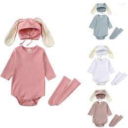 Clothing Sets Autumn Spring Baby Clothes Set Long Ear Hat Romper With Tail Socks Costume Infant Boy Girls Outfit