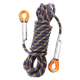 Climbing Ropes 1PC 8mm Thickness Tree Rock Safety Sling Cord Rappelling Rope Equipment For Outdoor Sport Black And Orange 5 Meter 230801