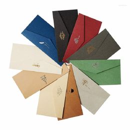 Gift Wrap 20pcs/lot Multiple Colours Kraft Paper Envelopes Vintage European Style Envelope For Wedding Invitation Business Card