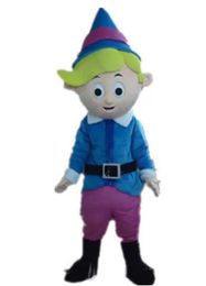 2024 Discount factory sale Good quality a thin little boy mascot costume with blue shirt for adult to wear