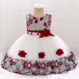 Girl's Dresses Infant Baby Girl Dress Tulle Baptism Dresses for Girls 1st Year Birthday Beading Lace Appliqued Party Wedding Prom Kids Clothes 230731