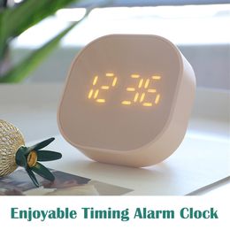 Desk Table Clocks Mini LED Digital Clock with Backlight Snooze Alarm Temperature Magnetic Suction Timer for Kitchen Home Decoration 230731