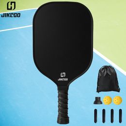 Tennis Rackets JIKEGO Thermoformed Carbon Fibre Pickleball Paddle Set 16mm Graphite Racquet Pickle Ball Racket Professional Lead Tape Cover p230731