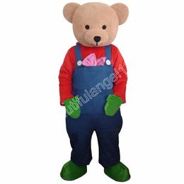 Cute Bear Mascot Costume Cartoon Character Outfit Suit Halloween Party Outdoor Carnival Festival Fancy Dress for Men Women