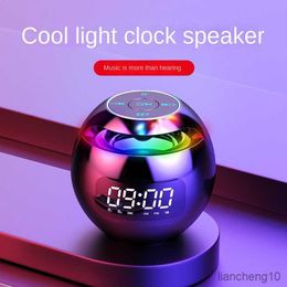 Portable Speakers Clock Colorful Bluetooth Wireless Sound Mini Portable Household Desktop for Smart Bass R230801