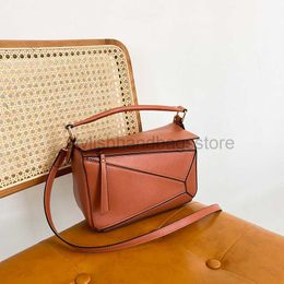 Shoulder Bags 2023 Women's Bag Fashion Wallet and Handbag Geometric Splice Shoulder Bag Square High Quality Women's Luxury Designer Handbagstylishhandbagsstore