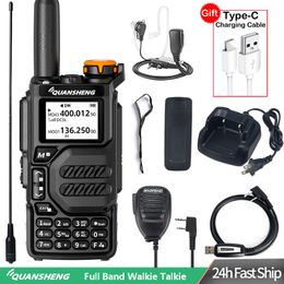 Walkie Talkie Quansheng UV K5 5W Air Band Two Way Radio UHF VHF DTMF FM Scrambler NOAA Wireless Frequency Copy Ham 230731