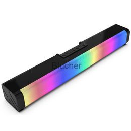 Computer Speakers 20W Wireless Bluetooth Speaker Sound Bar Bluetooth 50 Colourful LED RGB Light USB Atmosphere Light HIFI Surround TV SoundBar x0801