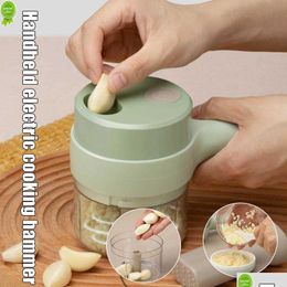 Baking Pastry Tools 1Pcs Electric Garlic Chopper Mini Food For Baby Blender Cordless Masher Portable Press L8T2 Drop Delivery Home Dhadt