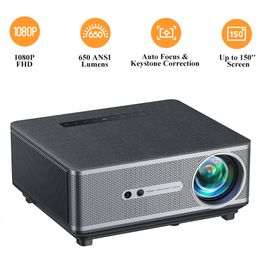 Other Electronics YABER K1 650 ANSI Auto Focus Keyston WiFi6 Bluetooth Full HD 1080P Projector 4K Support LED Home Theatre 230731