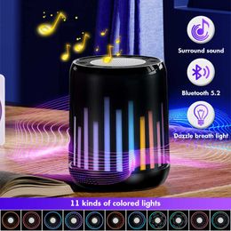 Portable Speakers Mini Wireless Bluetooth Outdoor Light Beam Subwoofer With Musical Function Support Card Birthday Gift R230801