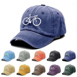 Ball Caps Bike Embroidery Washed Cotton Baseball Cap Fashion Women Men Hat Sport Visors Snapback Sun Breathable Outdoor