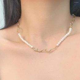 Choker Fashion Charm Trees Branch Spliced Natural Freshwater Pearl Personalized Trendy