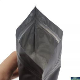 Quality Matte Black Small Aluminum Foil Zip Lock Plastic Bags Smell Proof Herb Powder Heat Sealable Flat Ziplock Bag Pouch