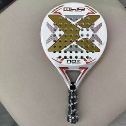 Tennis Rackets Padel Racket 3K 12k 18k Fibreglass Fibre Rough Surface High Balance with EVA SOFT Memory Paddle 230801