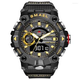 Wristwatches Men's Watches Big Sport Mens Top Luxury Dual Display Quartz Wristwatch For Men Military Waterproof Digital Clock