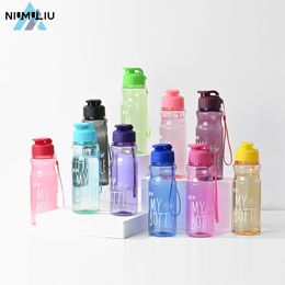 Water Bottles F2 650ml Plastic Bottle Portable Sport Cup With Rope Anti-drop Outdoor Container Cute Student Couple Gift