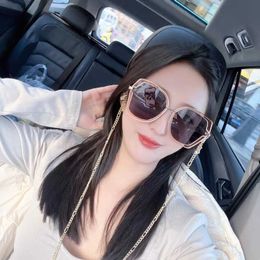 2023 New luxury designer Family G's new online celebrity Tiktok same style Japanese and ins Personalised women's versatile fashionable sunglasses GG0857