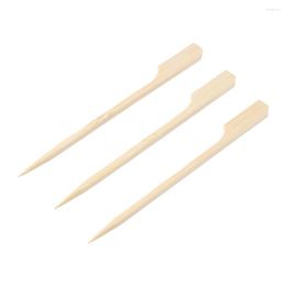 Disposable Dinnerware 300PCS 4.7 Inch Bamboo Skewers Mini Wooden Toothpicks Charcuterie Accessories Paddle Wood Picks Barbecue