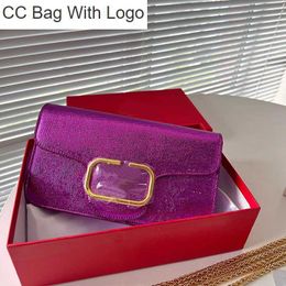 CC Bag quality tote bag designer shoulder bags Leather Woman Evening Bags luxurys golden chain handbags purple Crossbody Clutch lady Fashion party phone cosmetics w