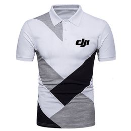 Men's Polos Dji Professional Pilot Print 2023 Summer style Men High quality Contrast Colour Polo Shirt Short Sleeve Casual Fashionable tops 230731
