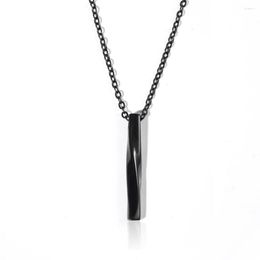 Pendant Necklaces Minimalist Style Stainless Steel Chain Twisted Wire Bar