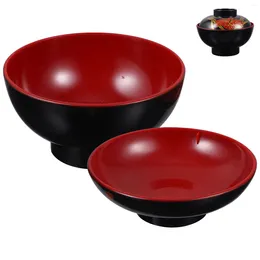 Bowls Miso Bowl Small Soup Japanese Service Kitchen Rice Compact Household Lid Lidded Plastic Containers