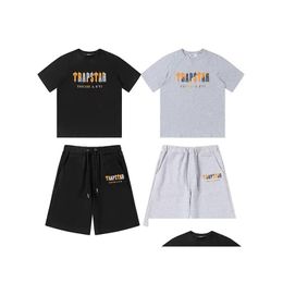 Men'S T-Shirts Trapstar Mens T Shirts London Suit Chest Towel Embroidery And Shorts High Quality Casual Street British Fashion Brand S Dhayl