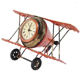 Table Clocks Wall Clock Vintage Decor Tabletop Airplane Old Fashioned Alarm Clockative Style Room Mantel