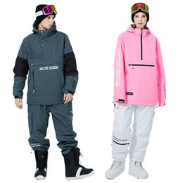 Other Sporting Goods Men's or Women's Snow Suit Sets Snowboarding Clothing Winter Outdoor Wear Hoodie Waterproof Costume Ski Jacket Pants Unsex 230801