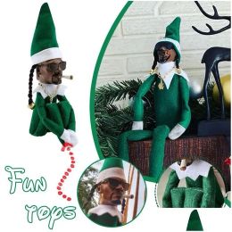 Рождественская кукла-эльф Snoop on A Stoop, игрушка-шпион, украшение для дома, подарок на год