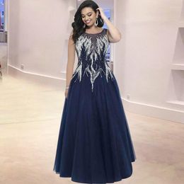 Plus Size Dresses Large Women's Dress Europe Station Even Fashion Embroilery Inlaid Diamond Slim Sleep Mesh Long