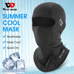 Cycling Caps Masks WEST BIKING Summer Outdoor Cycling Cap UV Protection Hat Men Bicycle Motorcycle Balaclava Running Hiking Cooling Sport Gear 230801