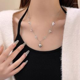 Choker Crystal Zircon Heart Star Layered Pendant Necklace Set For Women Fashion Square Rhinestone Female Vintage Jewellery Gift Accessori